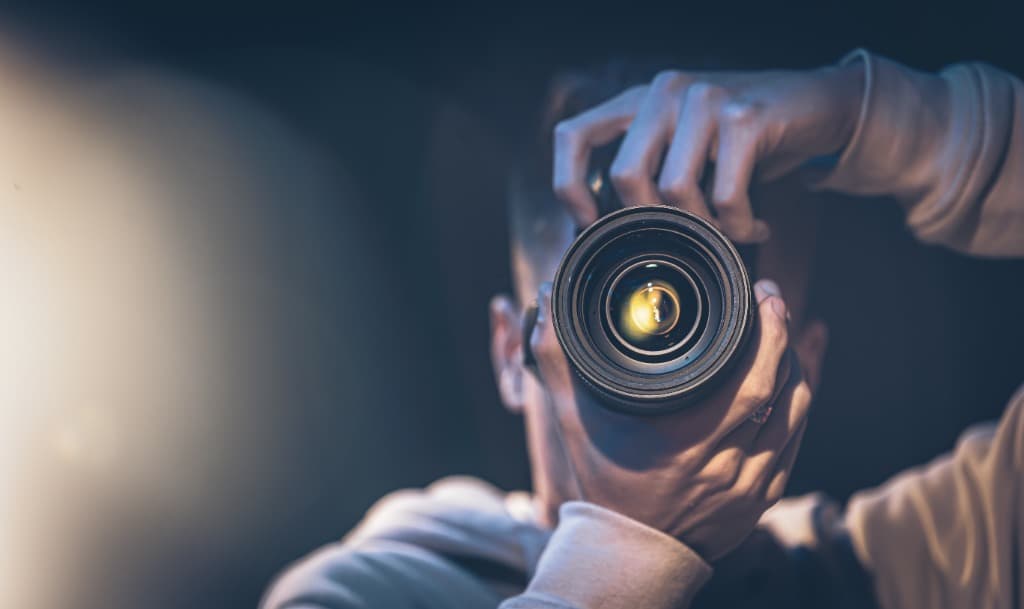 Photographer taking a photo